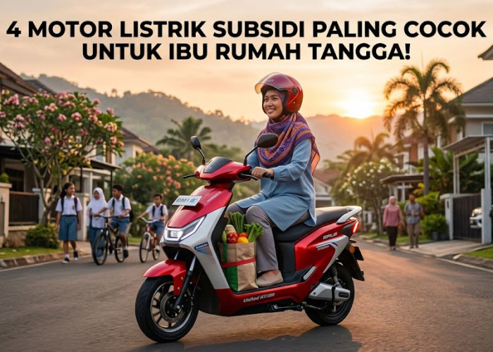 BBM Makin Mahal? Ini Deretan Motor Listrik Bersubsidi Paling Nyaman dan Lapang Buat Ibu-Ibu Antar Anak Sekolah