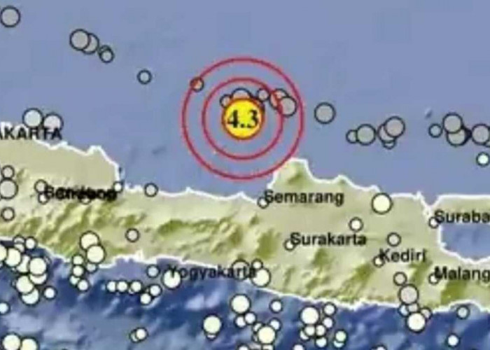 Pagi Ini Gempa 4.3 Magnitudo Terjadi di Jepara Jateng, dengan Kedalaman 578 Km