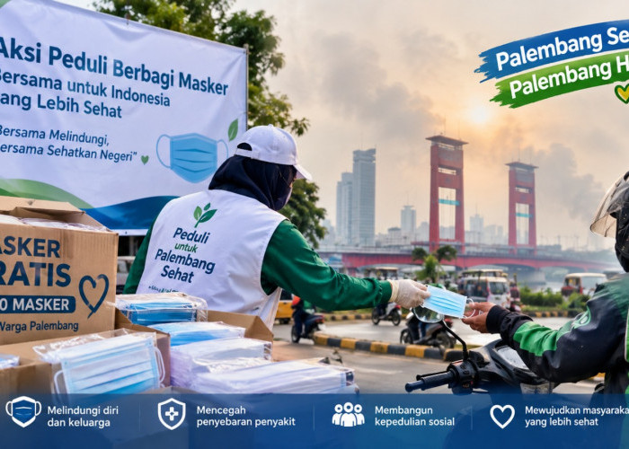 PALEMBANG DARURAT ASAP! 80 Relawan Heroik Dobrak 8 Titik Kota Bagikan 8.000 Masker Gratis, Cek Lokasinya!