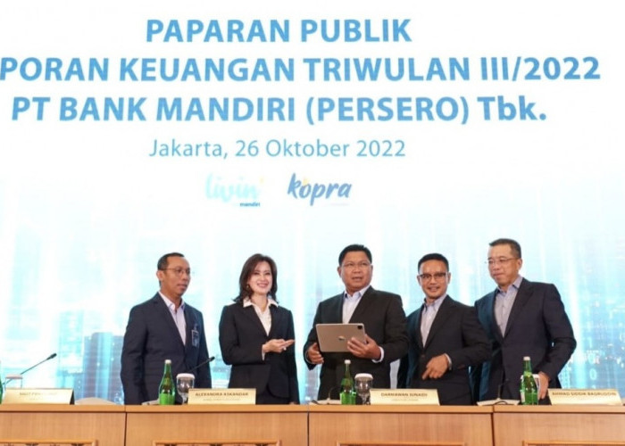 Bank Mandiri Catatkan Laba Bersih Rp30,7 triliun di Kuartal III 2022 
