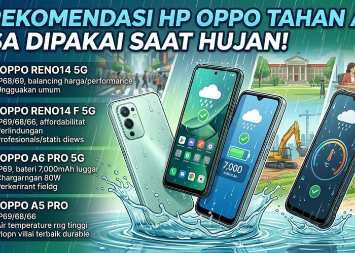 Kebal Siraman Air Panas 80 derajat: Intip 4 HP OPPO Tahan Air Paling Tangguh untuk Pekerja Lapangan