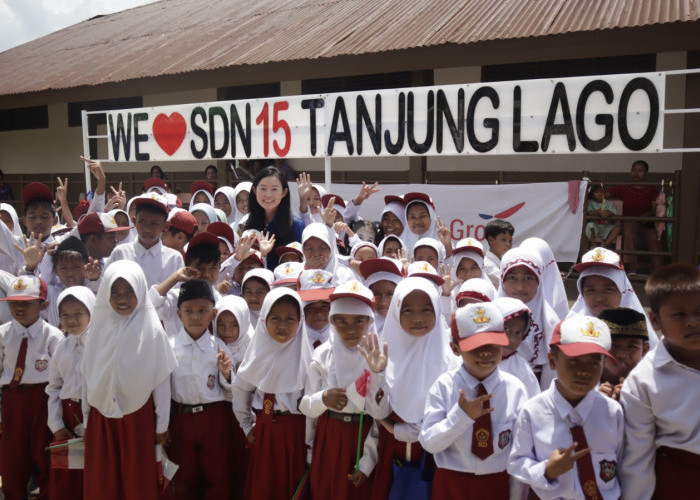 Peduli Dunia Pendidikan, Thamrin Group Bantu SD Negeri 15 Tanjung Lago Banyuasin Lewat CSR