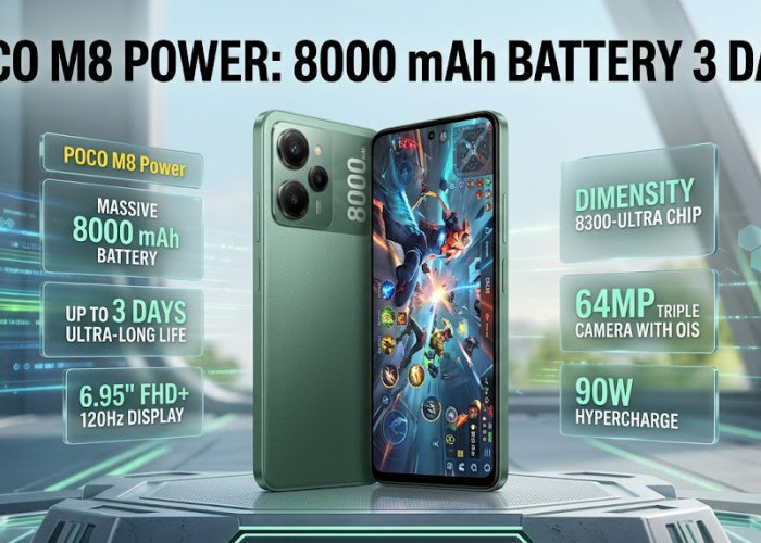 Baterai Jumbo 8.000 mAh Tahan 3 Hari: POCO M8 Power Resmi Meluncur Bawa Layar AMOLED dan Kamera 50 MP AI