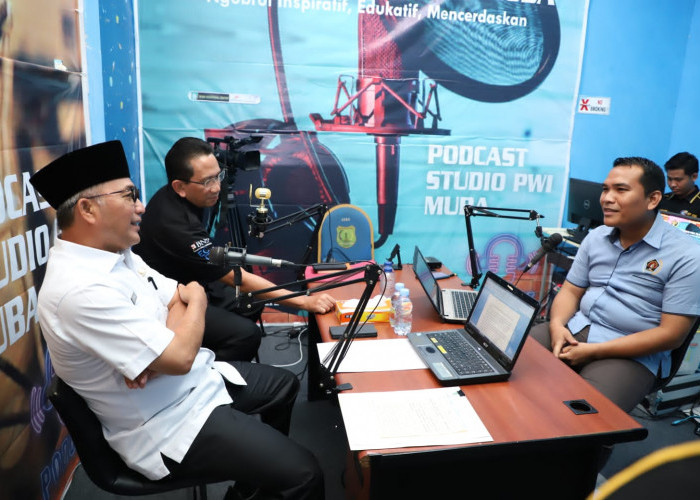Pj Bupati Apriyadi Podcast Bareng PWI Muba, Bahas MVC dan Berdayakan SDM Lokal