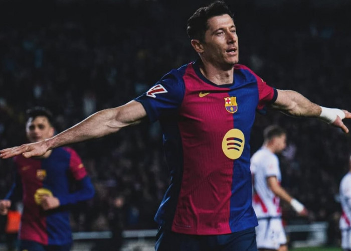 Hasil LaLiga, Barcelona 1-0 Rayo Vallecano 'Penalti Lewandowski Bawa Blaugrana ke Puncak Klasemen LaLiga