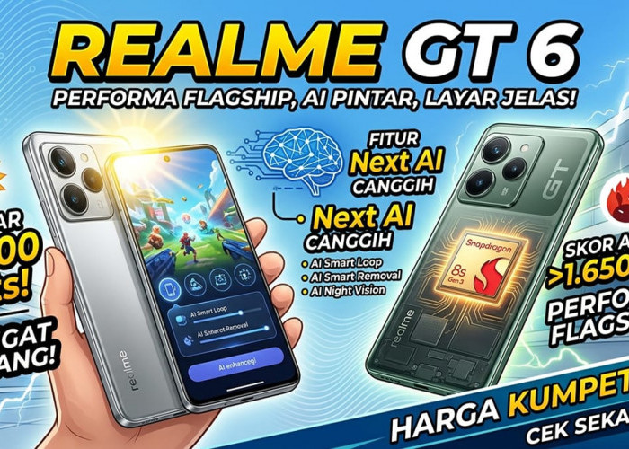 Performa Buas Harga Kompetitif: Spesifikasi Gahar Realme GT 6 Lengkap dengan Kamera Sony 50 MP & Fitur Next AI