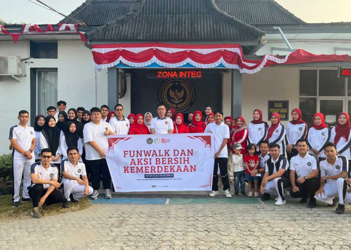 Rutan Baturaja Gelar Funwalk Penuh Keakraban Bersama Pegawai, DWP, hingga Peserta Magang
