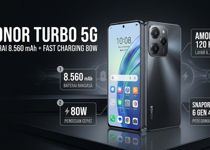 Honor Turbo 5G Resmi Rilis: HP Baterai Monster 8.560 mAh Bobot Tetap Ringan!