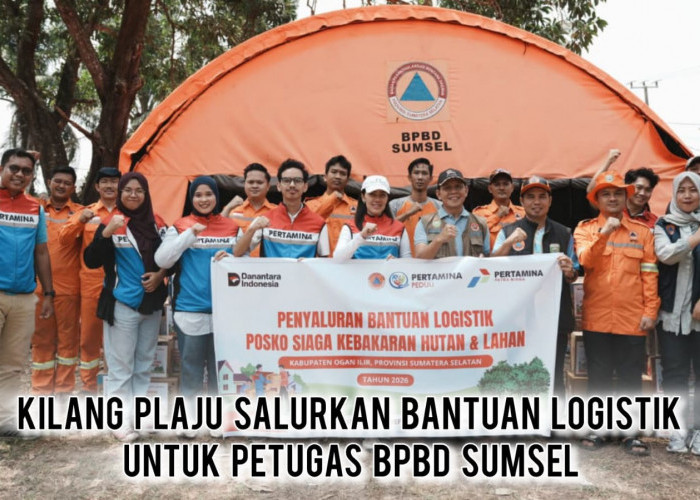 Lawan Karhutla El Nino Godzilla, Kilang Plaju Pasok Logistik Garda Depan BPBD Sumsel