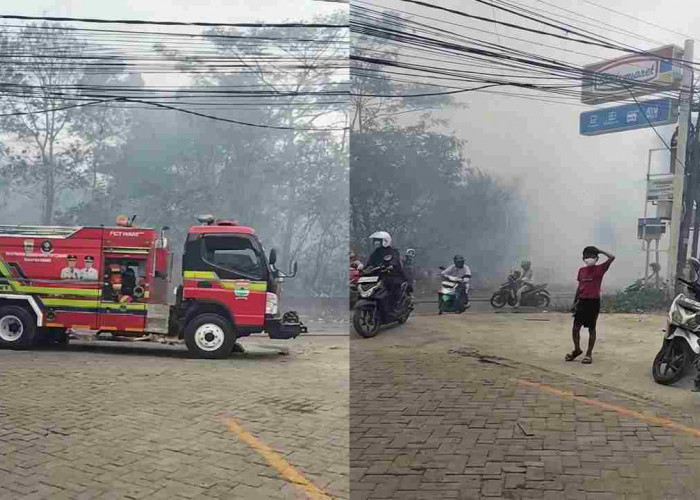 Asap Tebal Membumbung, Lahan Kosong Dekat Griya Hero Abadi Palembang Dilalap Api
