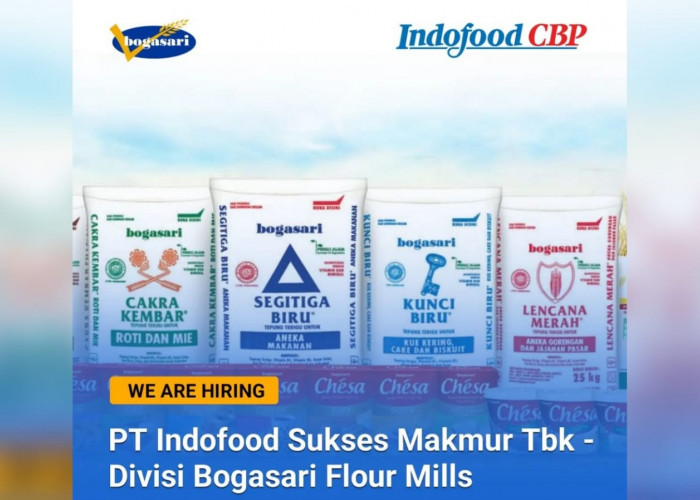 PT Indofood Sukses Makmur Tbk dari Divisi Bogasari Flour Mills Membuka Lowongan Kerja Lulusan SMU/SMK dan D3
