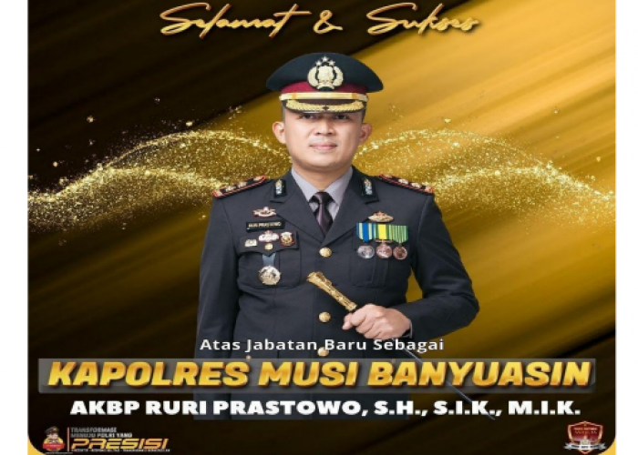 Kembali Jabatan Kapolres Muba Dijabat dari Kapolres Banyuasin, AKBP Ruri Prastowo Gantikan AKBP God P Sinaga