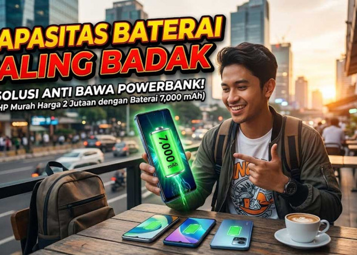 Solusi Anti Bawa Powerbank! Intip Deretan HP Murah Harga 2 Jutaan dengan Kapasitas Baterai Paling Badak