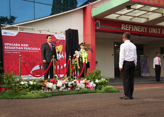 Pekerja Kilang Pertamina Plaju Peringati Hari Kesaktian Pancasila