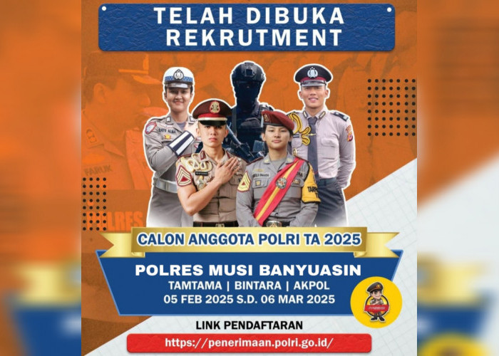 Polres Muba Buka Pendaftaran Calon Anggota Polri 2025! Jadwal, Link dan Cara Daftarnya