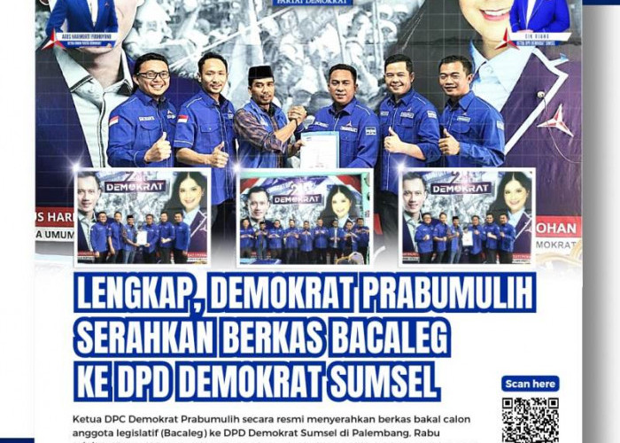 Bacaleg Demokrat 100 Persen Fix, Siap Rebut Kursi Pimpinan DPRD Prabumulih