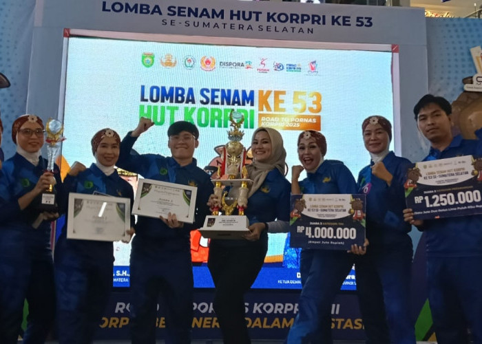 Keren! Tim Korpri Muba Raih Double Winner Lomba Senam Piala Gubernur Sumsel 2024