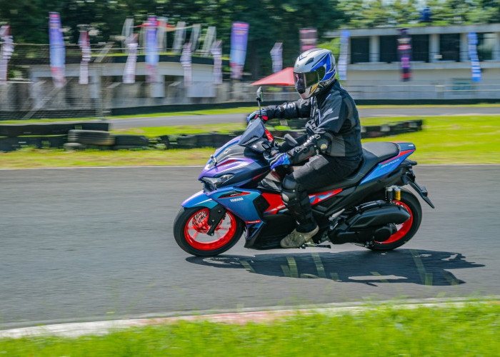 Aerox Track Day, Enjoy Sensasi Berkendara Super Sport Aerox Alpha di Lintasan Sirkuit