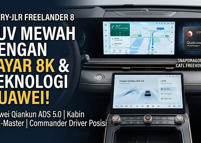 Kabin Bertabur Kristal dan Layar 8K! Intip Interior Perdana Freelander 8 Hasil Kolaborasi Chery dan JLR
