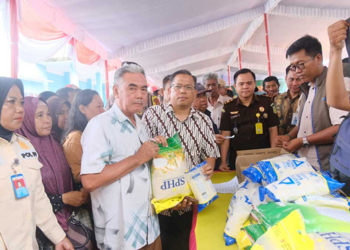 Cuma Rp59 Ribu! Paket Sembako Murah Pemkab Muba di Lawang Wetan Diserbu Warga, Cek Isinya