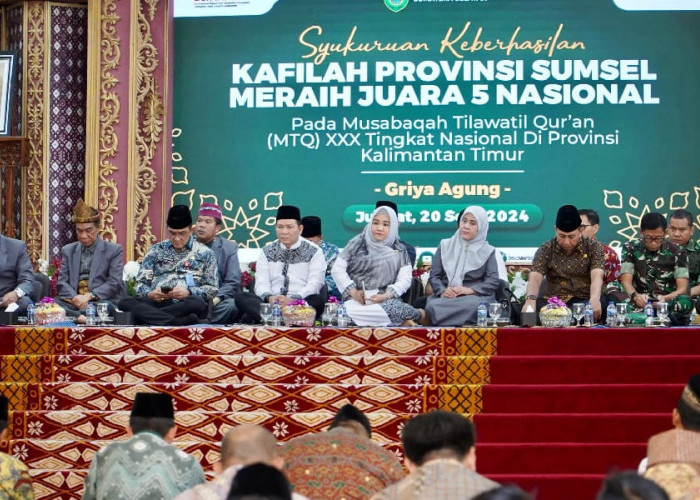 Sumsel Raih 5 Besar Dalam Kafilah MTQ Ke-XXX Pemprov Sumsel Lakukan Syukuran 