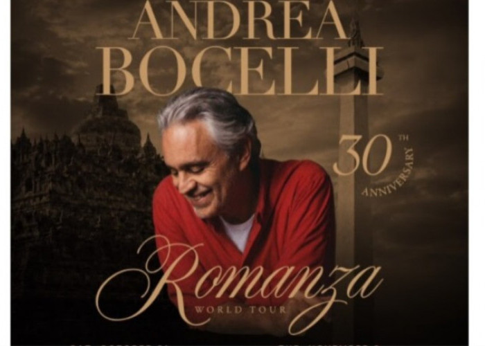 Satu-Satunya di Asia! Andrea Bocelli Gelar Konser 30 Tahun Romanza di Borobudur dan Jakarta
