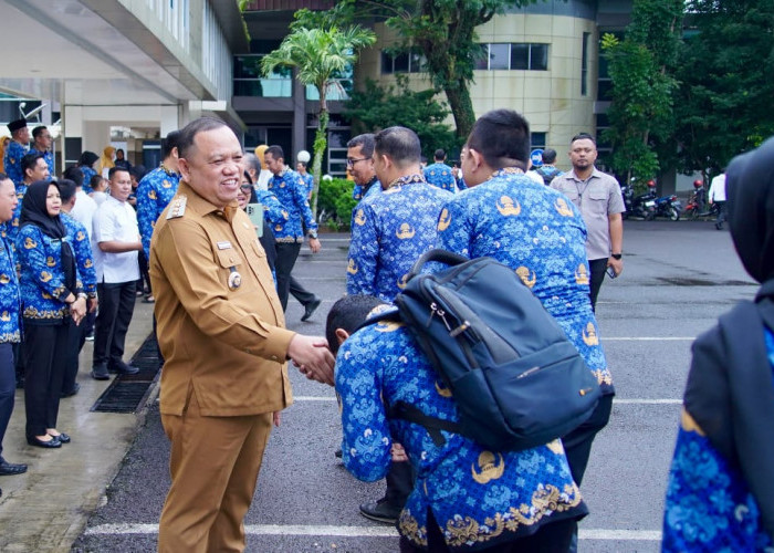 Hari Terakhir Pimpin Apel, Pj Bupati Muba Pamitan dengan ASN Pemkab