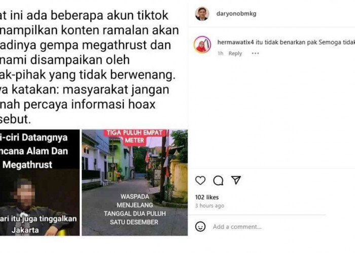 Konten Tiktok Ramal Gempa Megathrust dan Tsunami, Ahli BMKG: Jangan Percaya Hoax!