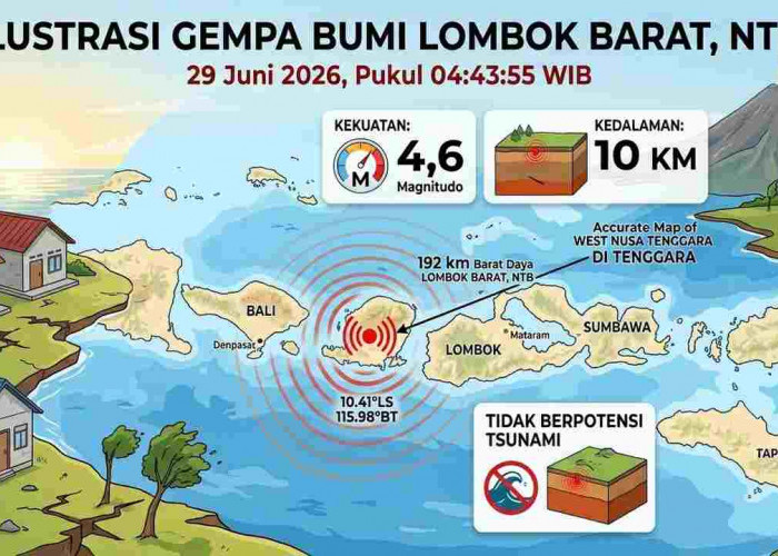 Gempa Beruntun Guncang Indonesia Pagi Ini, Lombok Barat Catat Magnitudo Terkuat 4,6