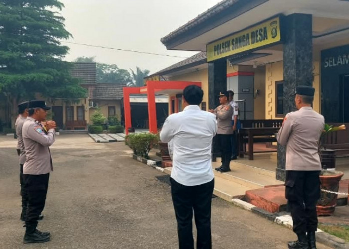 Pimpin Apel Pagi, Kapolsek Sanga Desa Sampaikan 12 Hal Penting Kepada Anggota