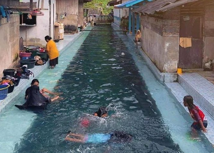 Air Asinahu di Tengah Pemukiman Warga Sawai Maluku Tengah, Venesianya Indonesia Timur yang Mempesona
