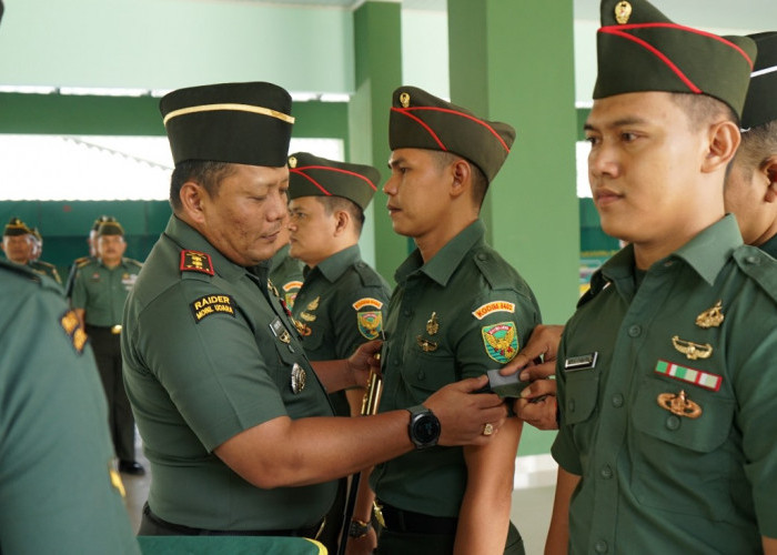 67 Personel Kodim 0402/OKI Naik Pangkat, Ini Pesan Dandim Letkol Inf Yontri Bhakti