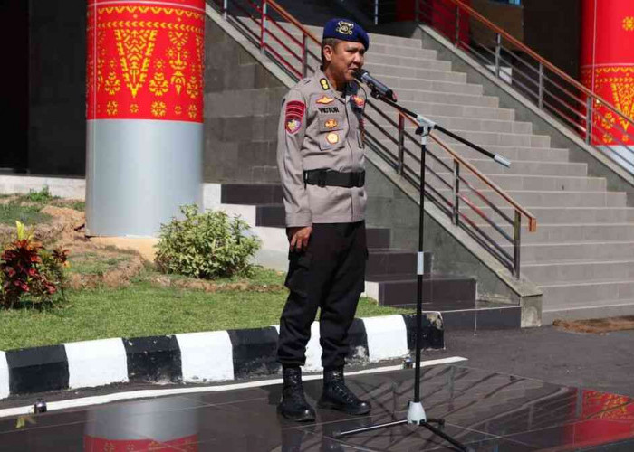 Pimpin Apel di Mapolda Sumsel, AKBP Victor: Monitoring Pusat Keramaian di Palembang   