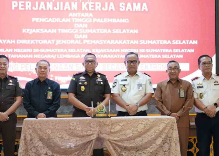 Sidang Pidana di Sumsel Masuk Era Digital, 3 Institusi Penegak Hukum Bersinergi