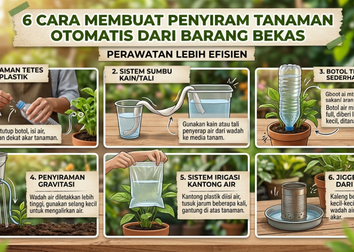 Tidak Perlu Alat Mahal: 6 Cara Kreatif Bikin Penyiram Tanaman Otomatis dari Barang Bekas Rumah Tangga