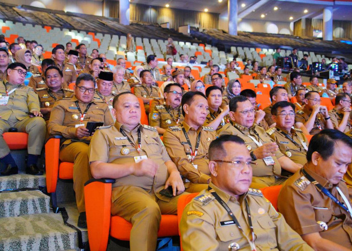 Pj Bupati Muba Bersama Forkopimda Hadiri Rakornas Penyelenggaraan Pemda di Sentul