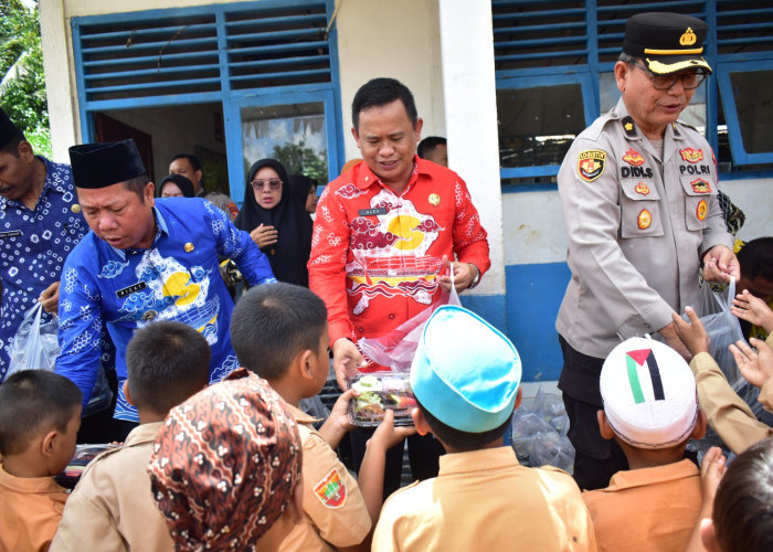 Uji Coba Makan Bergizi Gratis di SDN Sunggutan Air Besar OKI, Siswa Sambut Gembira