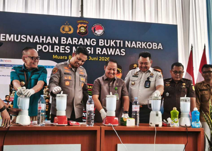 Selamatkan Ribuan Jiwa Generasi Muda, Polres Musi Rawas Larutkan Narkoba Senilai Miliaran ke Cairan Pembersih