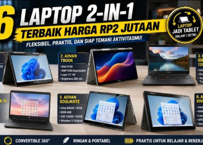 Modal 2 Jutaan Bisa Dapat Apa? Simak Daftar Pilihan Laptop dan Perangkat 2-in-1 Terbaik untuk Kebutuhan Harian