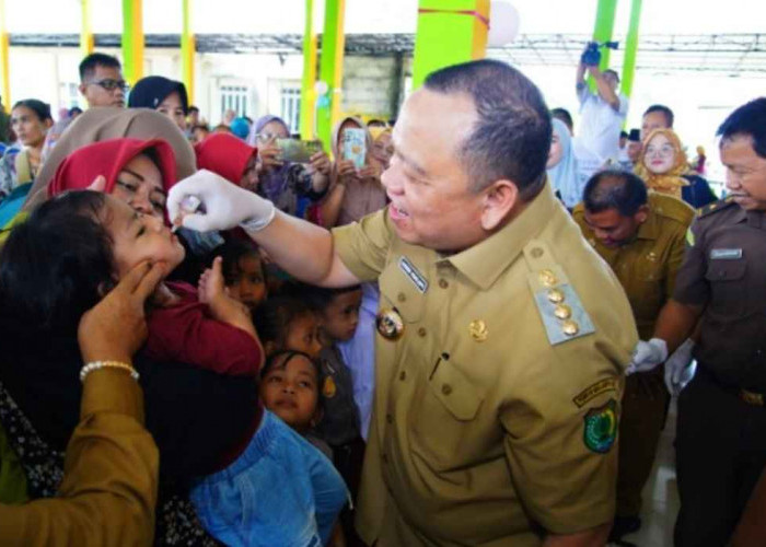 Dukung Penanggulangan KLB Polio, Pj Bupati Muba Launching PIN