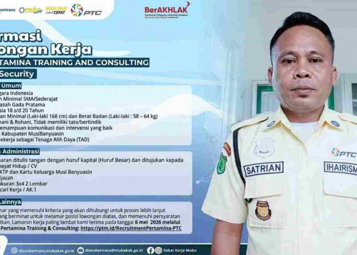 Tembus Seleksi Ketat, Pemuda Asal Muba Ini Resmi Bertugas di Pertamina Training and Consulting