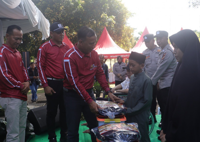 Irwasda Polda Sumsel Resmikan Bakti Sosial dan Turnamen Golf Hari Bhayangkara ke-80 di Prabumulih