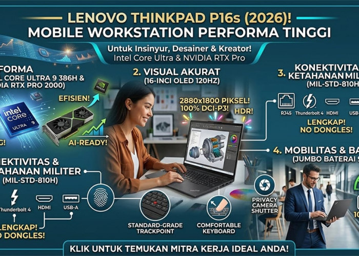 Tembus Rp50 Jutaan, Intip Spesifikasi Gila Mobile Workstation Lenovo Terbaru yang Dibekali Intel Core Ultra 9