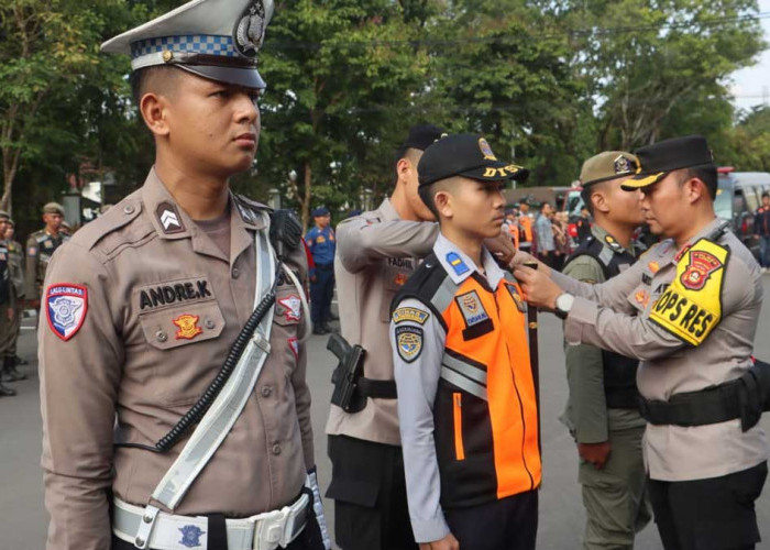 Penyematan Pita di Pemda Lahat Tandai Dimulainya Pengamanan Ketat Arus Mudik 2026