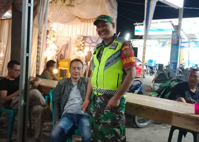 Babinsa Koramil Muara Pinang Sambangi Warga Punya Hajat Demi Kondusifitas Lingkungan