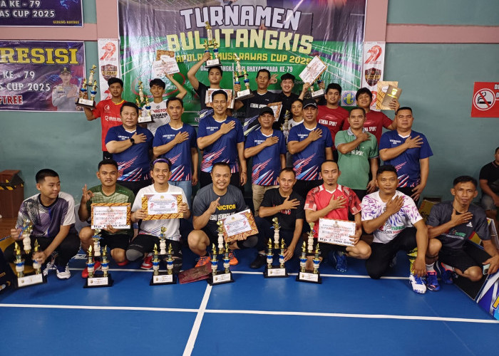 Polres Musi Rawas Sukses Gelar Turnamen Bulutangkis