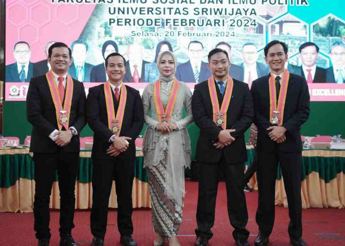 Universitas Sriwijaya Lantik 5 Doktor Muda dari Polda Sumsel, Siapa Saja?