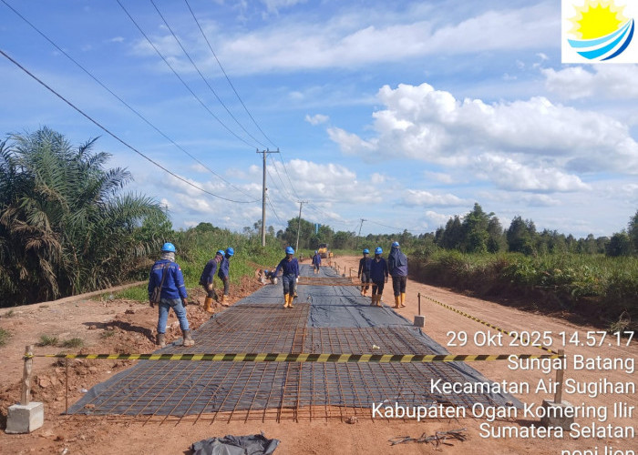 PT OKI Pulp & Paper Mills Bangun Jalan Pasar Jetty Baung Senilai Rp4,3 Miliar