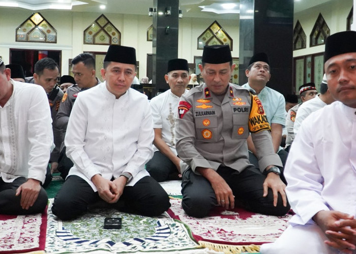 Safari Ramadhan Pj Gubernur Fatoni Bersama Forkopimda Sumsel di Masjid As- Sa’Adah Mapolda Sumsel