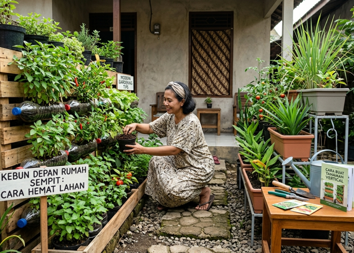 Lahan 2x2 Meter Mampat Bikin Kagum! Ini Trik Sulap Depan Rumah Jadi Taman Vertikal Asri dan Mewah